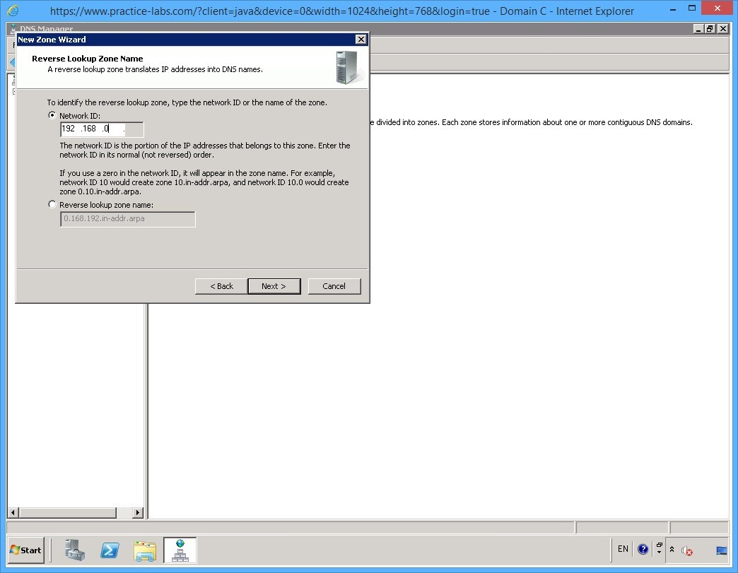 Practice Labs screenshot.